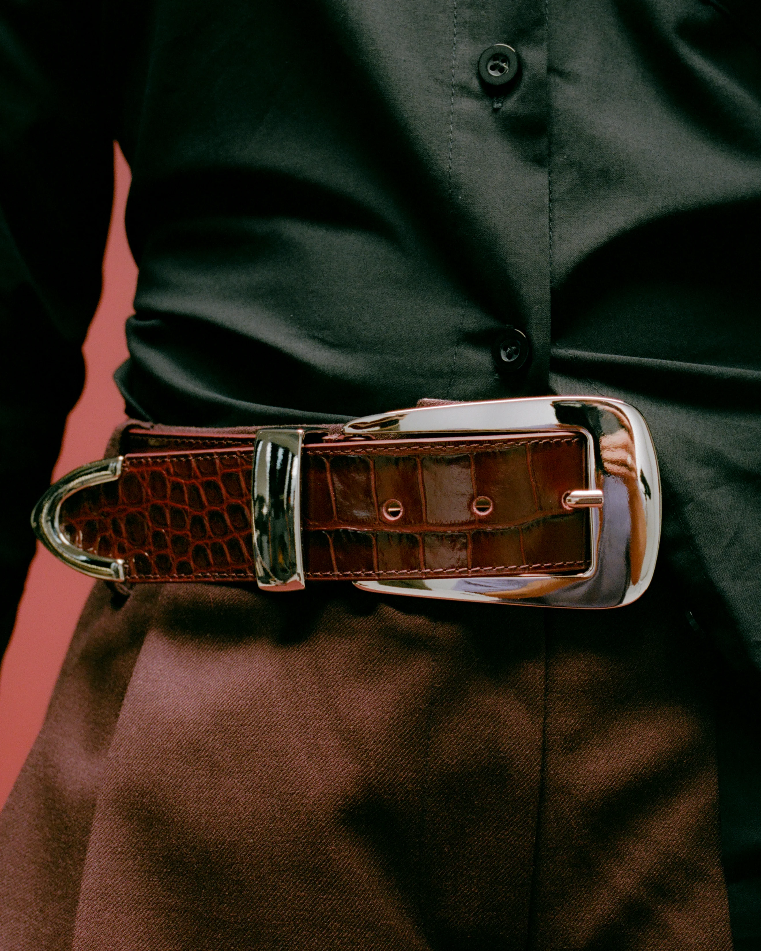 ARDEN CROCO LEATHER BELT - Image 5