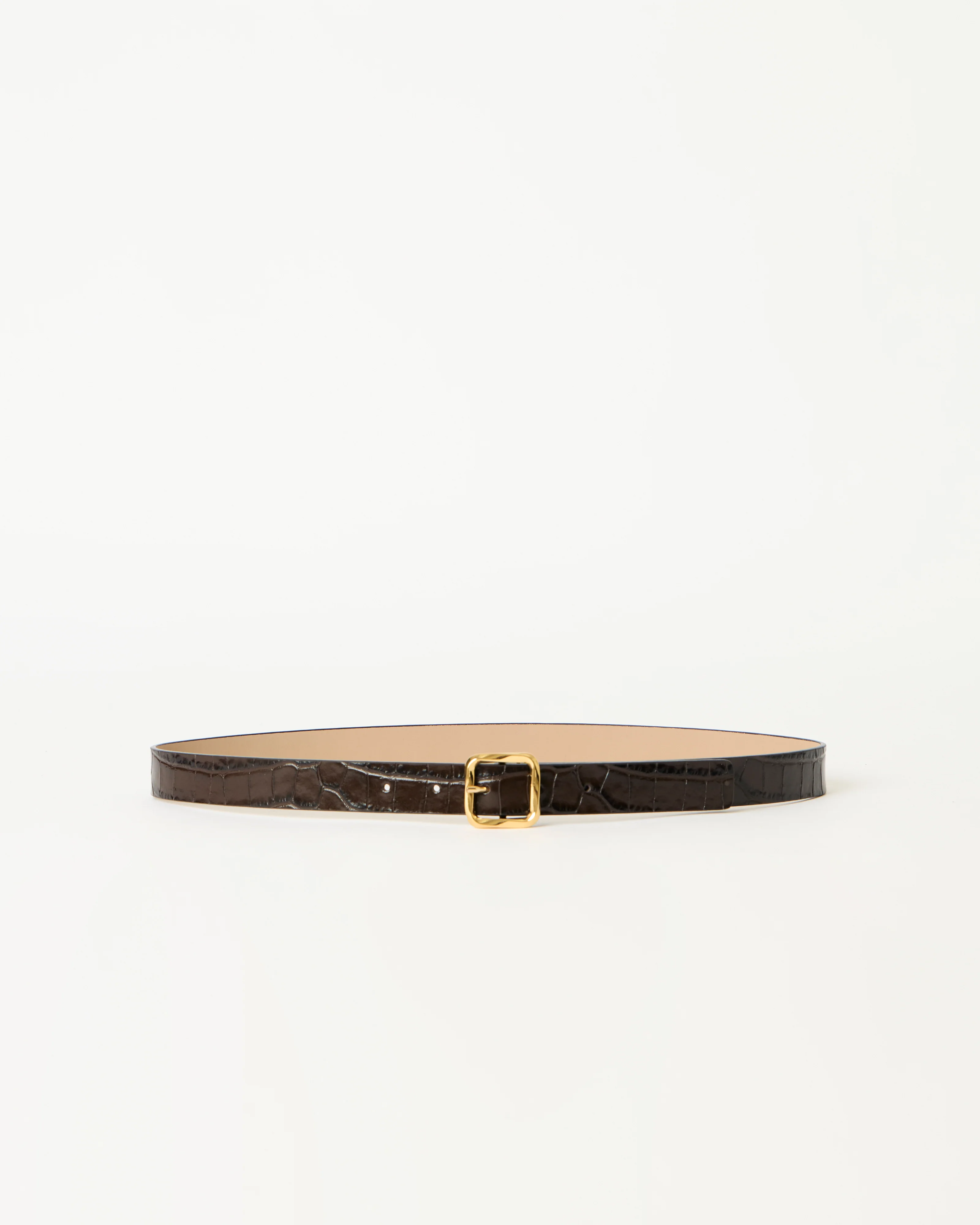 ELLIE CROCO LEATHER BELT - Image 2