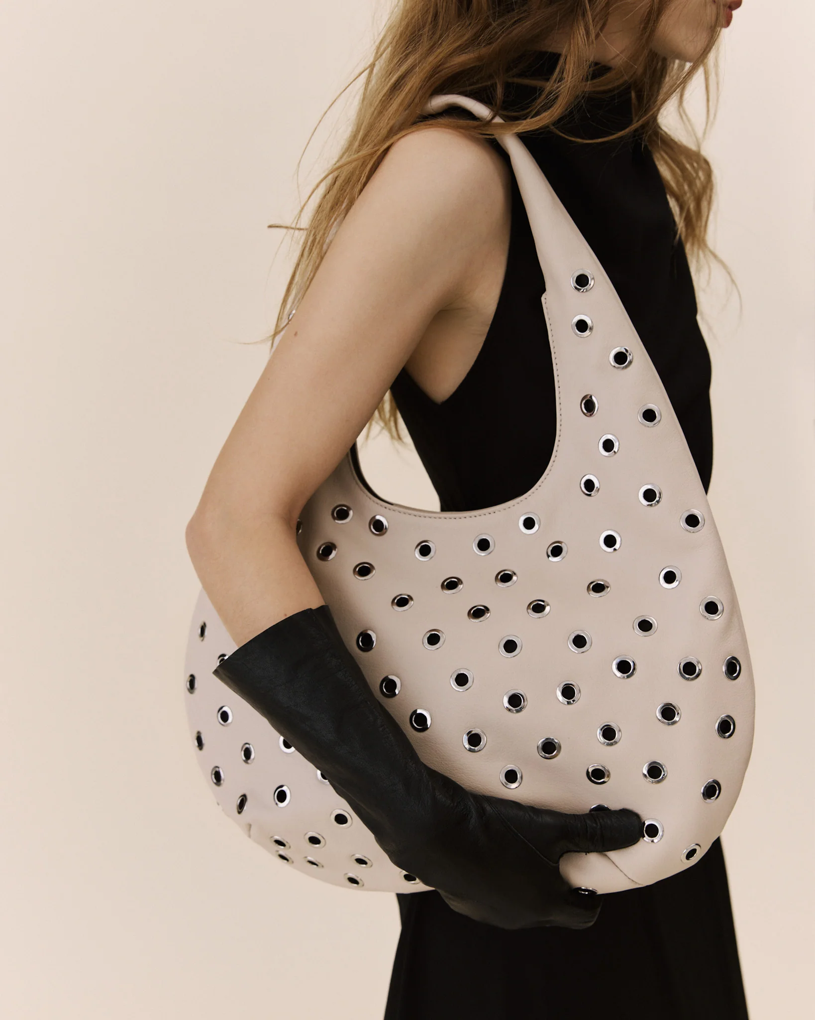 GIA GROMMET LEATHER HOBO - Image 12