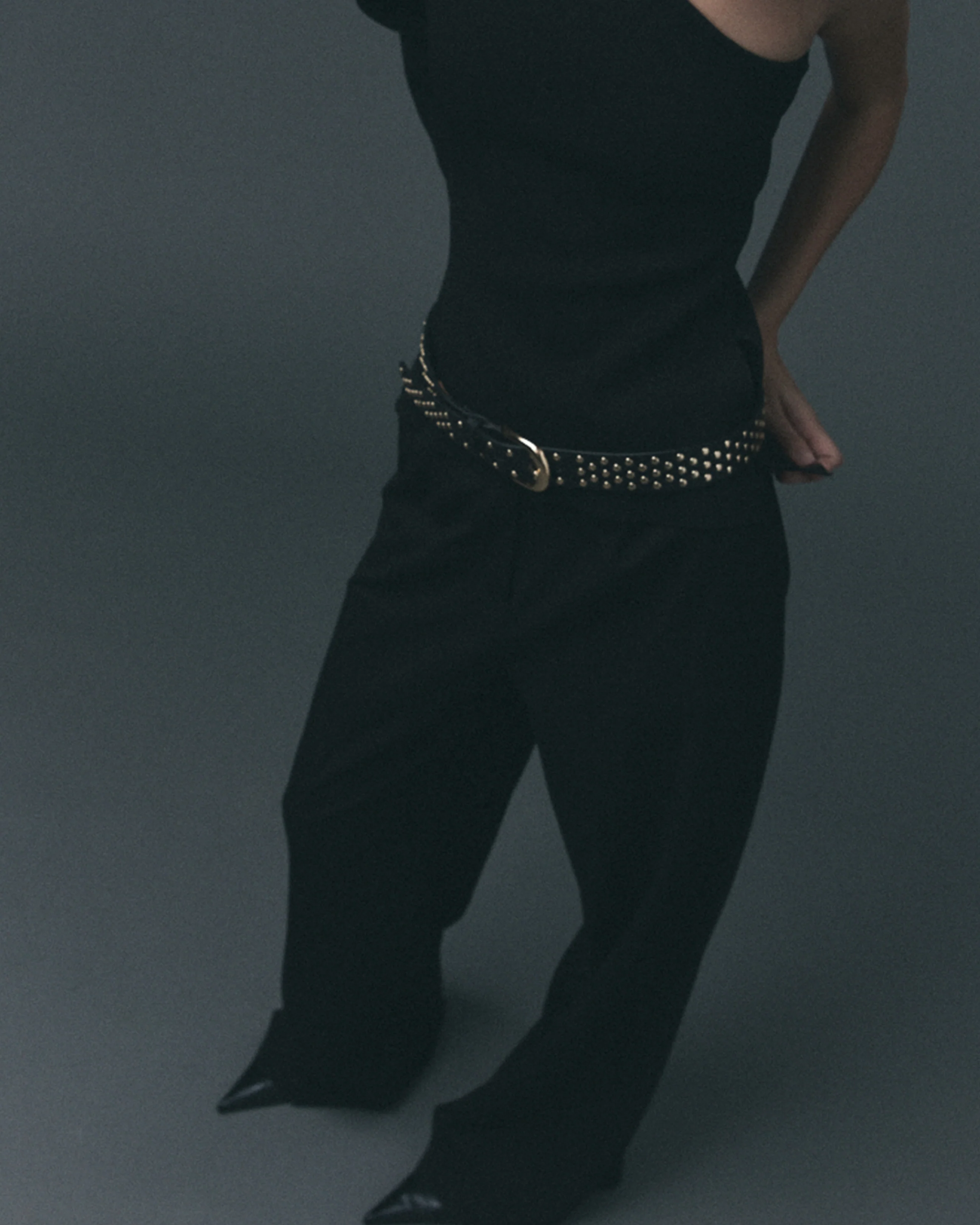 IDRIS STUDDED LEATHER BELT (FINAL SALE) - Image 4
