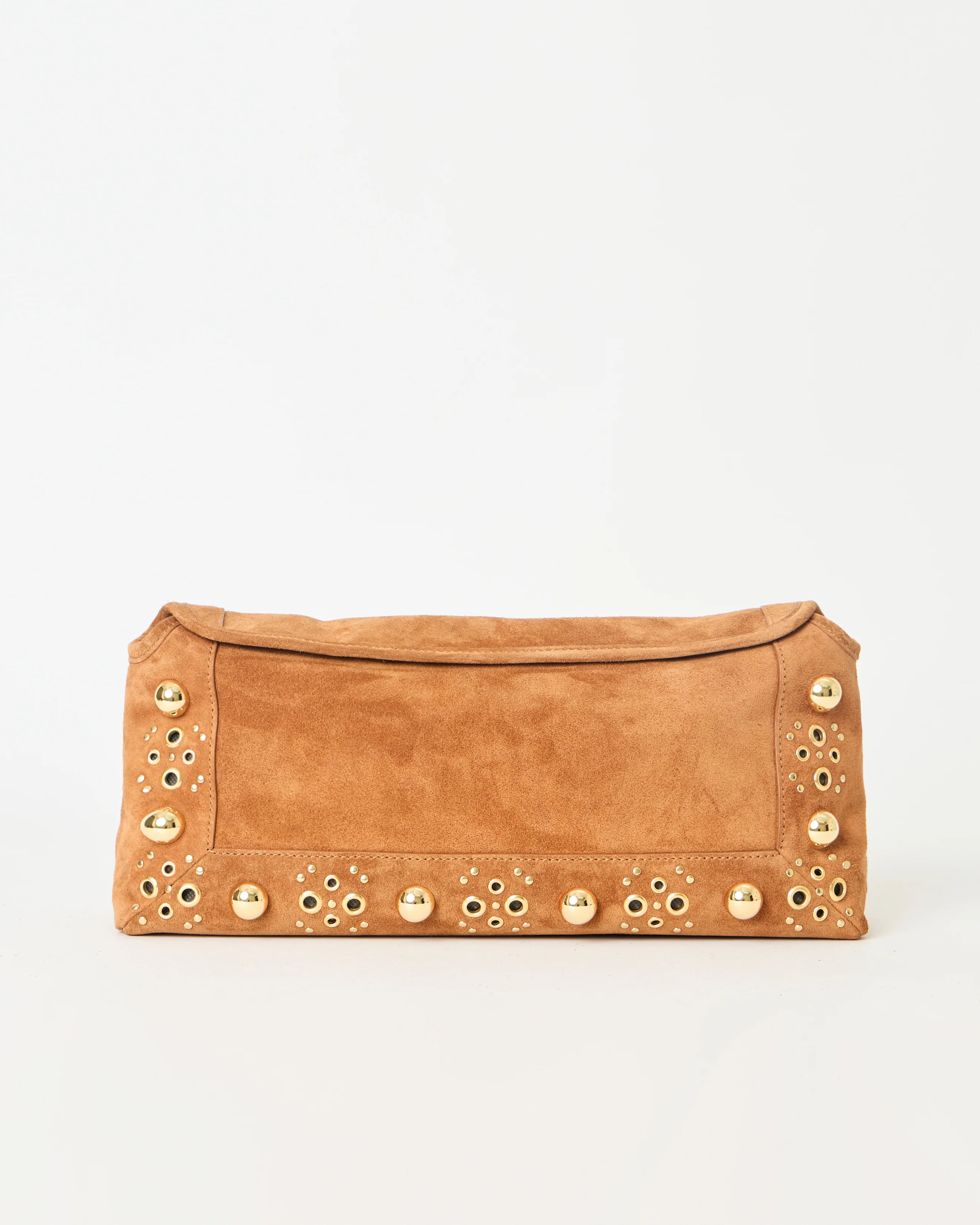 INEZ STUDDED SUEDE CLUTCH