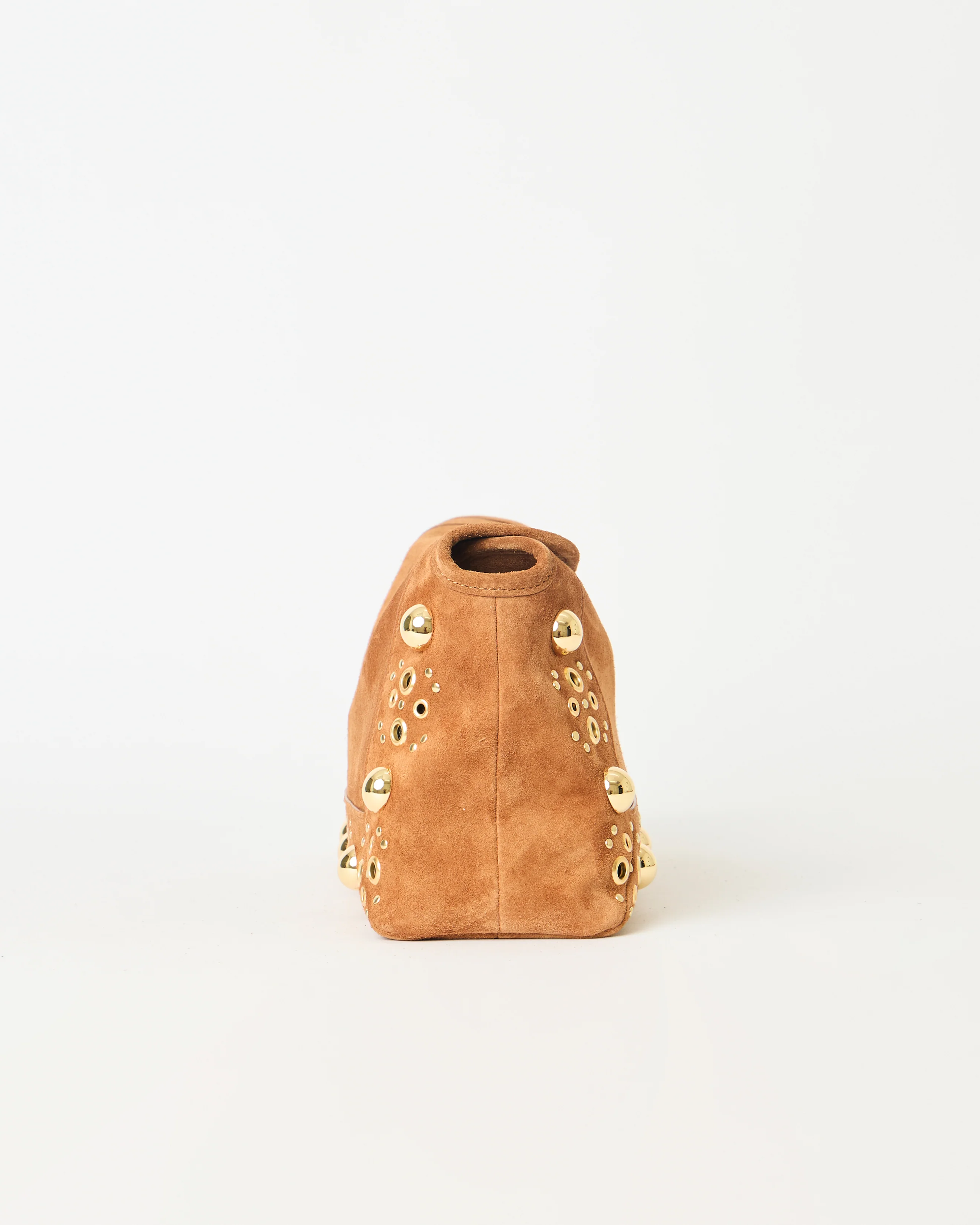 INEZ STUDDED SUEDE CLUTCH - Image 3