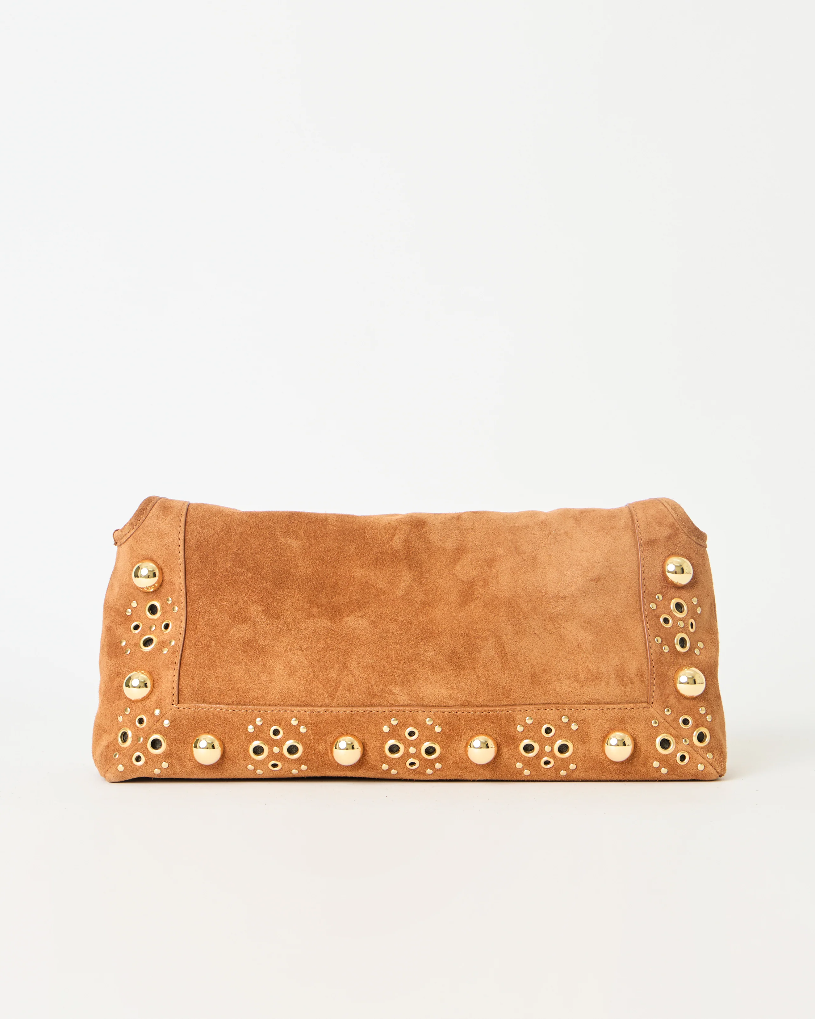 INEZ STUDDED SUEDE CLUTCH - Image 4