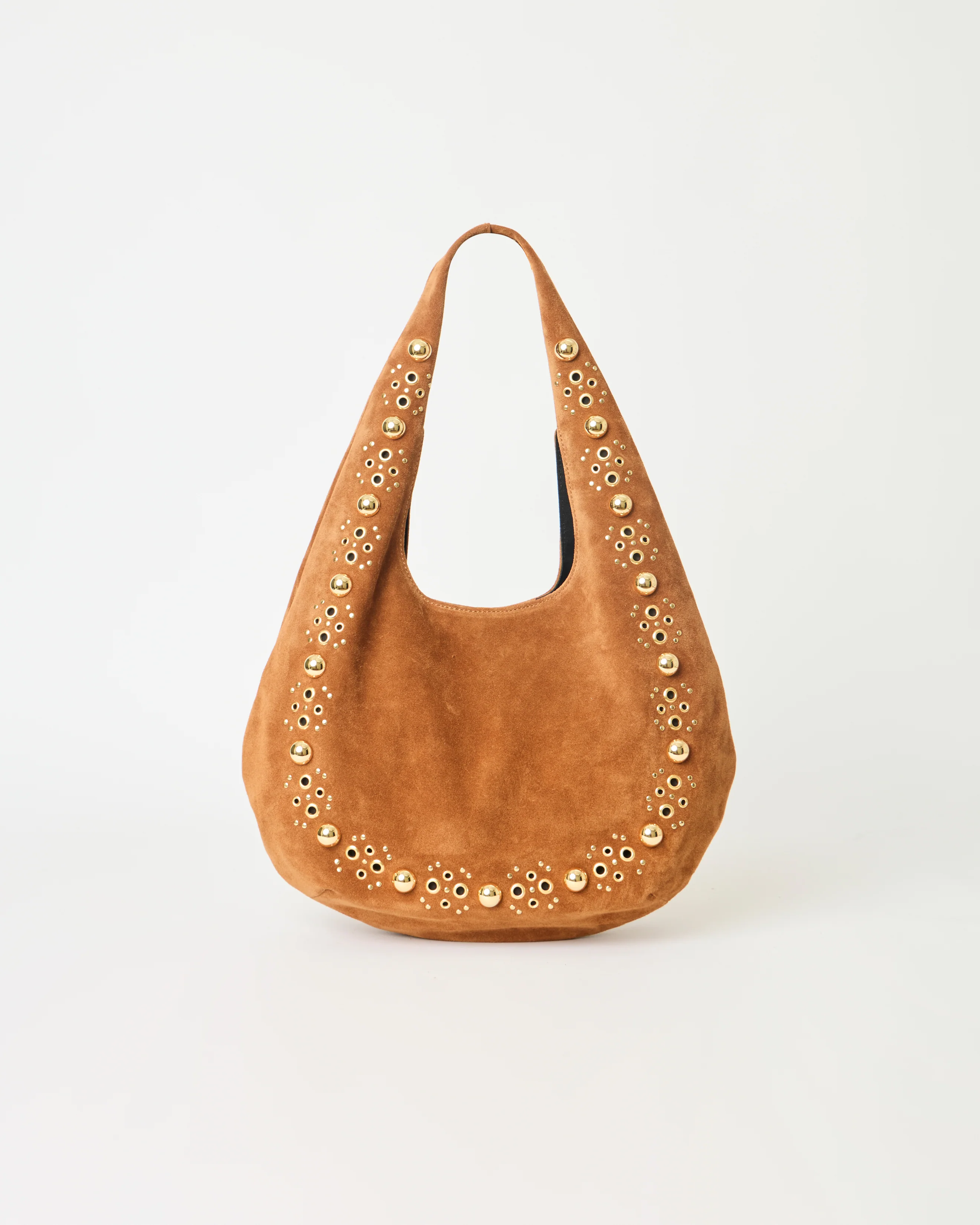 INEZ STUDDED SUEDE HOBO
