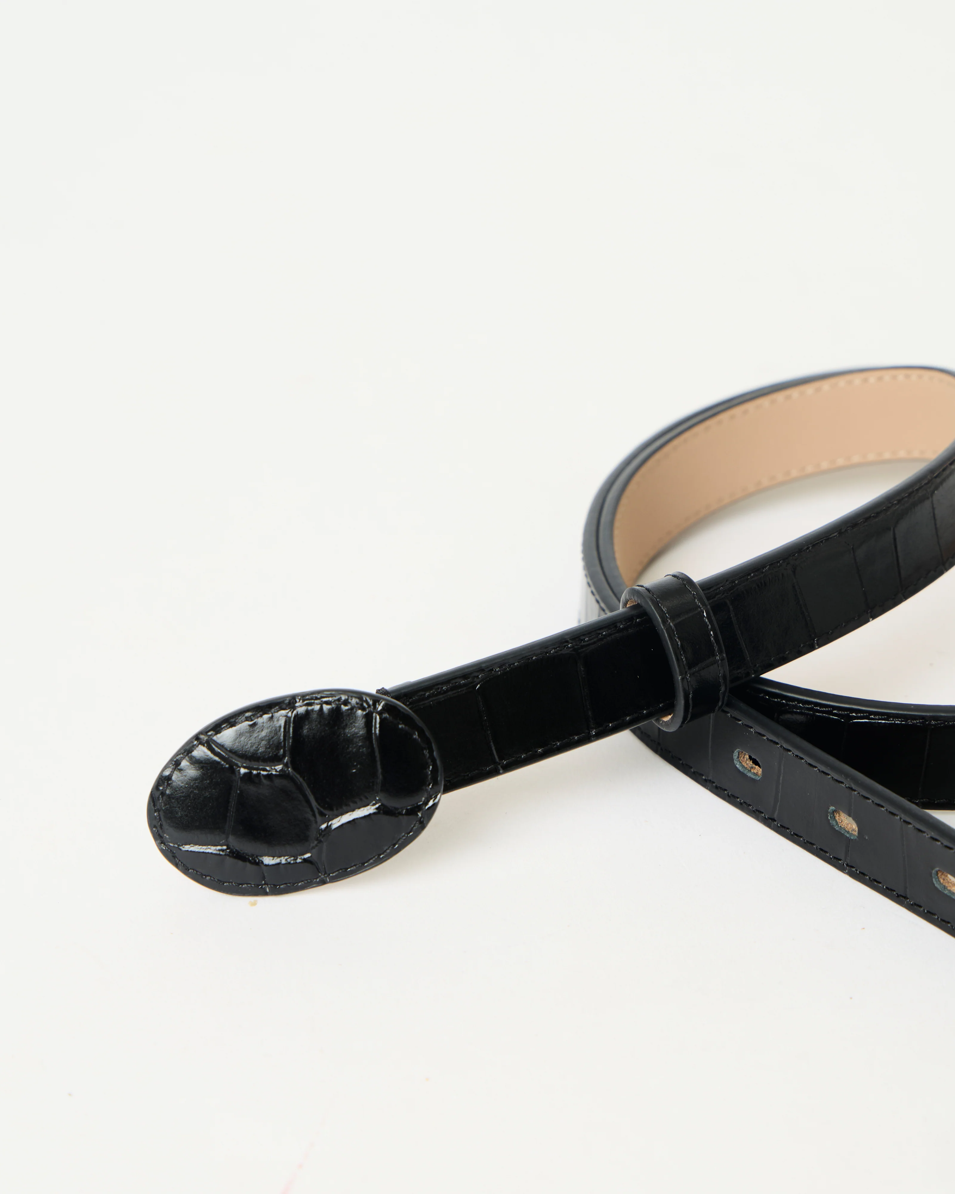 JUNE CROCO LEATHER BELT - Image 3
