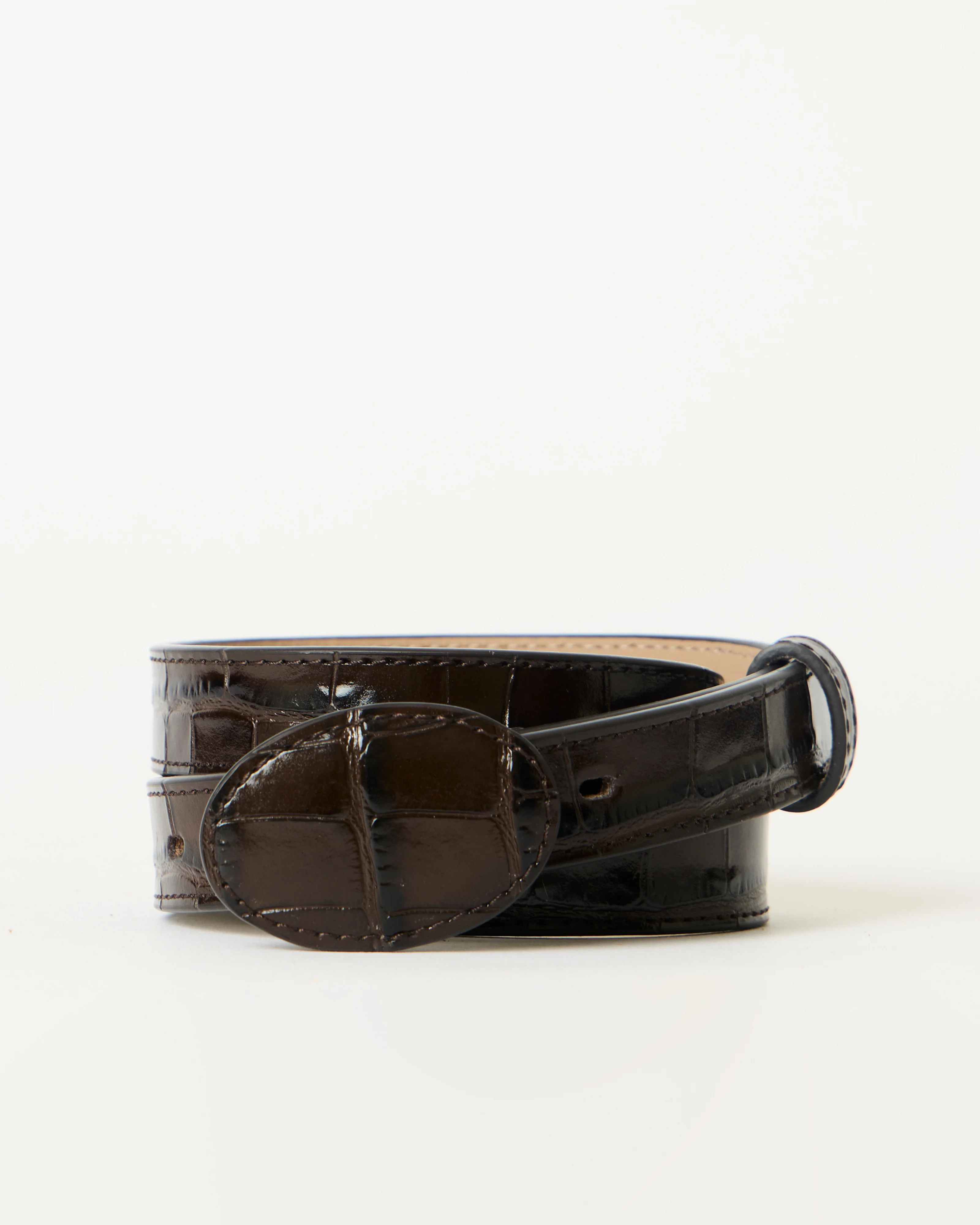 JUNE CROCO LEATHER BELT - Image 4