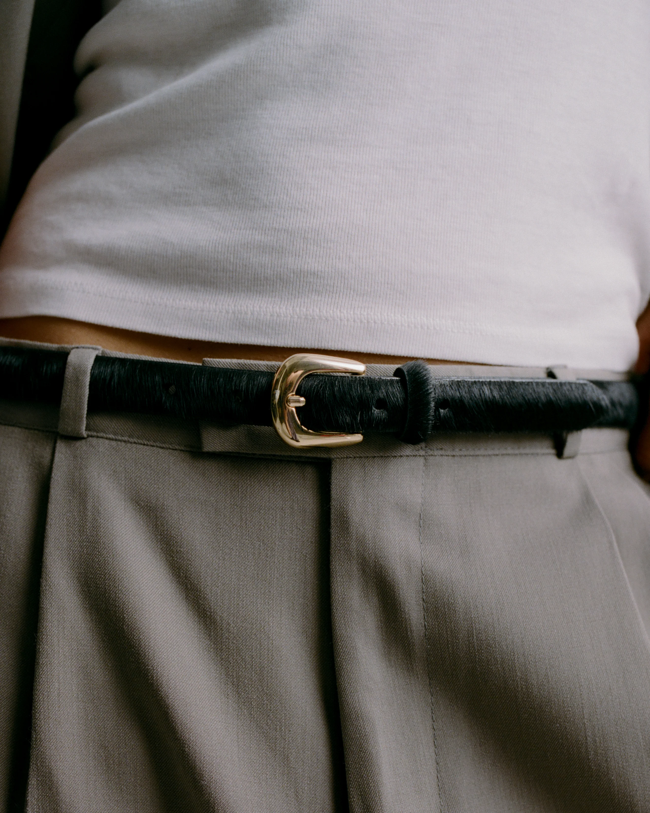 KENNEDY MINI CALF-HAIR LEATHER BELT - Image 10